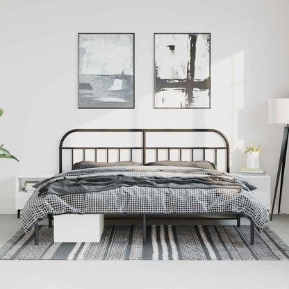 Bed Frame | Black | Powder-Coated Steel | Double | Bed Frame