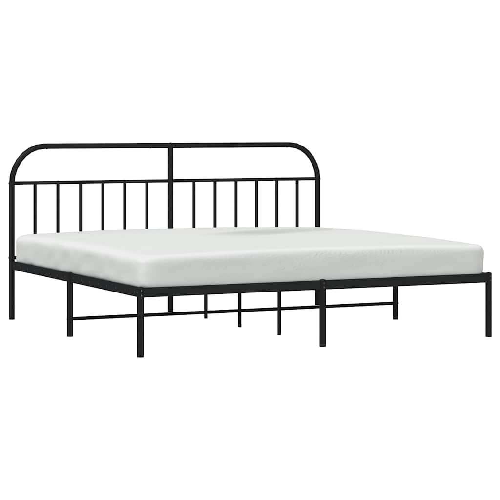 Bed Frame | Black | Powder-Coated Steel | Double | Bed Frame