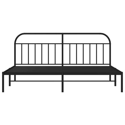 Bed Frame | Black | Powder-Coated Steel | Double | Bed Frame