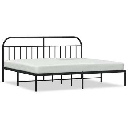 Bed Frame | Black | Powder-Coated Steel | 200x200cm | Bed Frame
