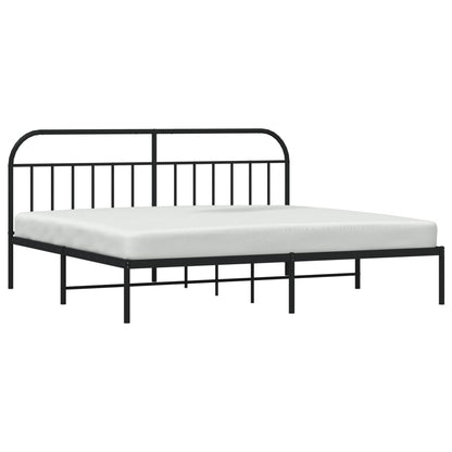 Bed Frame | Black | Powder-Coated Steel | 200x200cm | Bed Frame