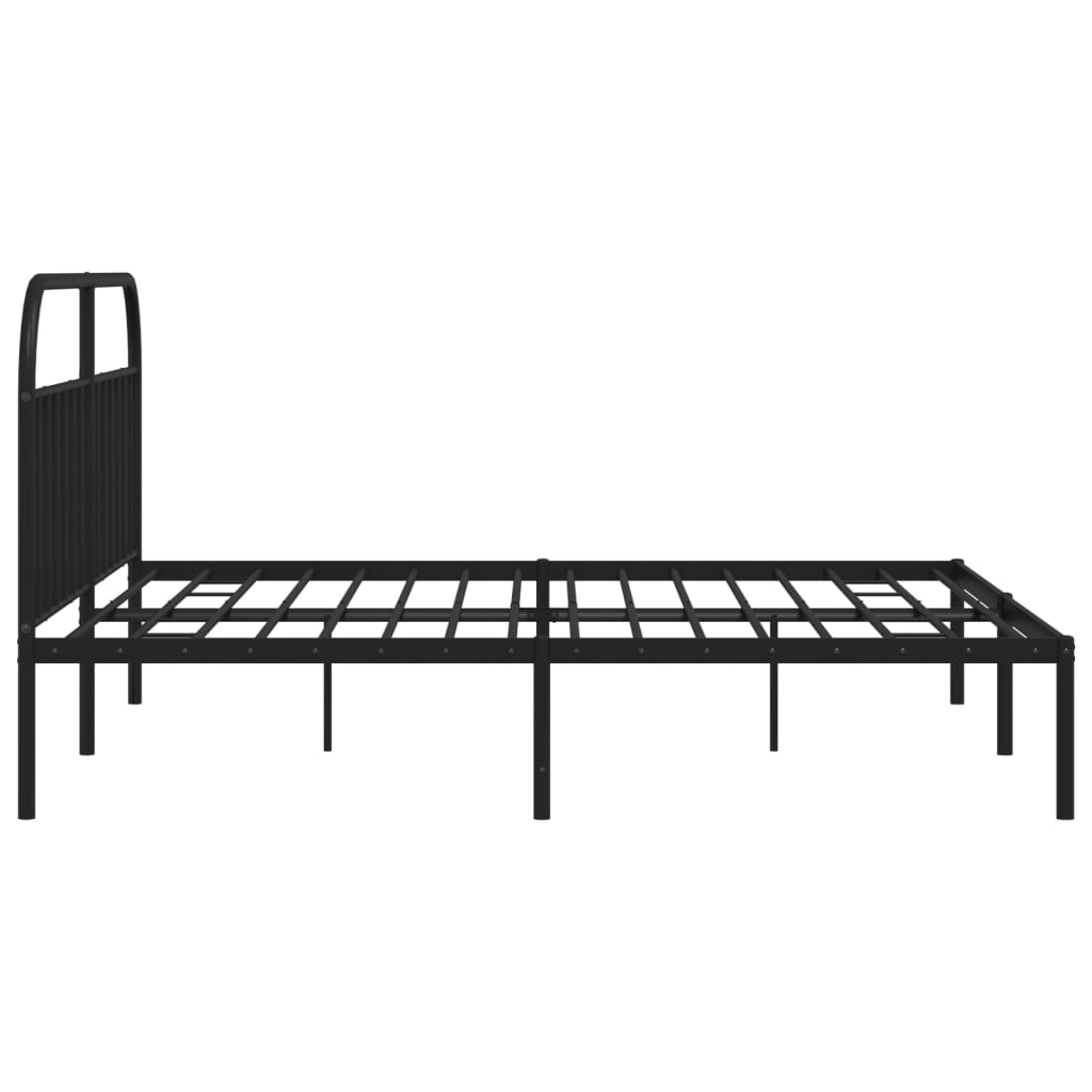 Bed Frame | Black | Powder-Coated Steel | 200x200cm | Bed Frame