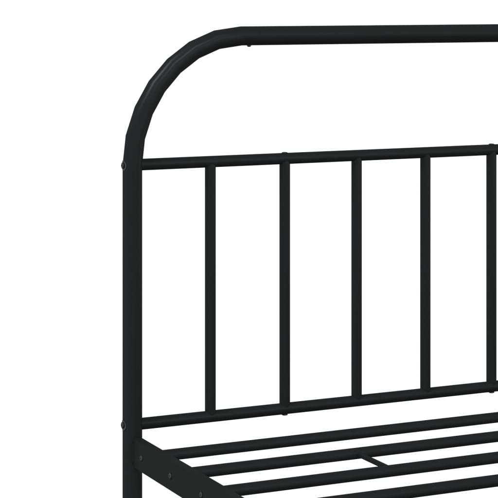 Bed Frame | Black | Powder-Coated Steel | 200x200cm | Bed Frame