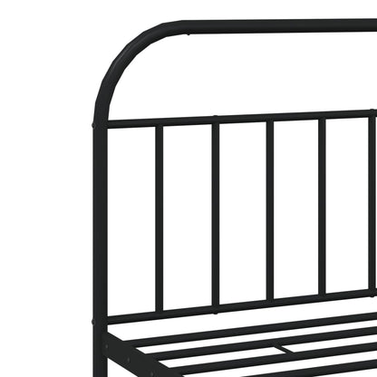 Bed Frame | Black | Powder-Coated Steel | 200x200cm | Bed Frame