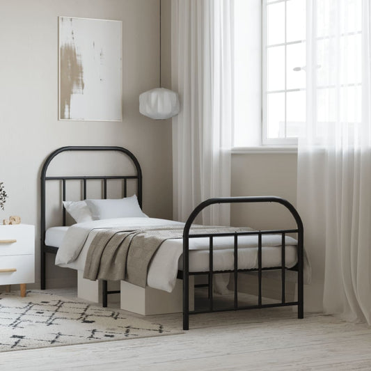 Bed Frame | Black | Powder-coated Steel | Small Single | Bed Frame
