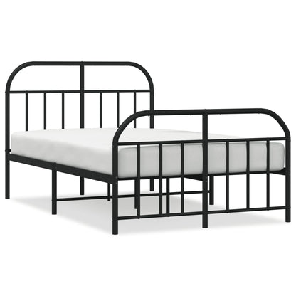 Bed Frame | Black | Powder-Coated Steel | 120x190 cm | Bed Frame
