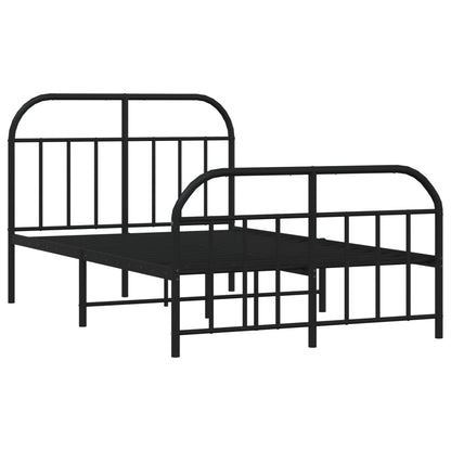 Bed Frame | Black | Powder-Coated Steel | 120x190 cm | Bed Frame