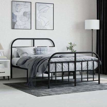 Bed Frame | Black | Powder-Coated Steel | 120x190 cm | Bed Frame