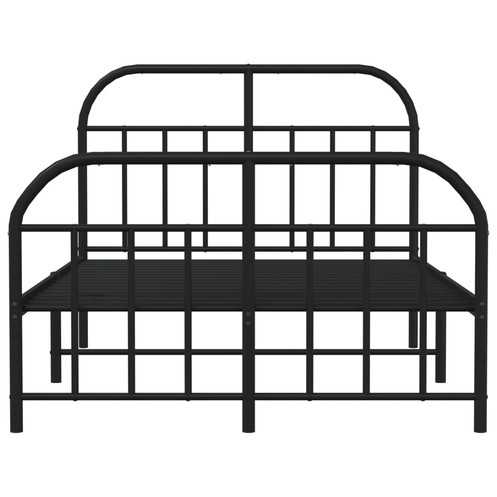Bed Frame | Black | Powder-Coated Steel | 120x190 cm | Bed Frame