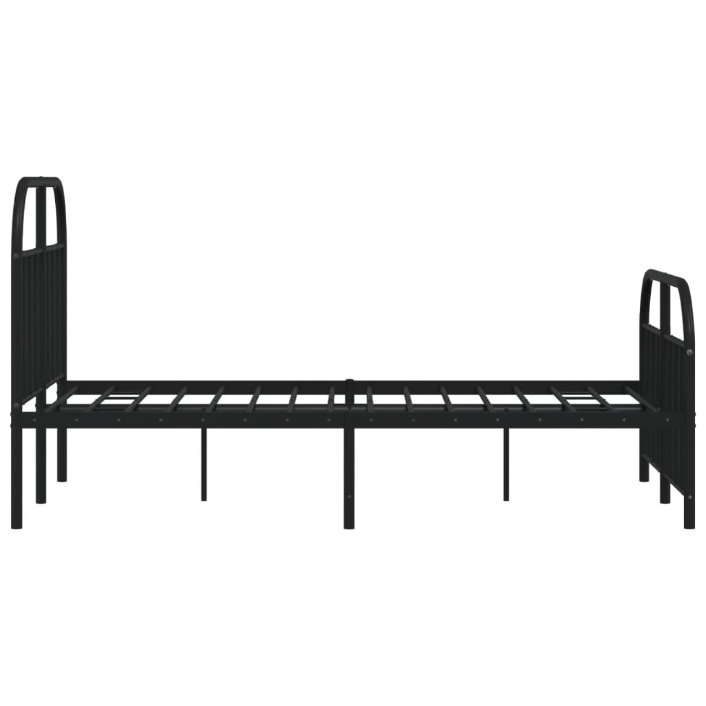 Bed Frame | Black | Powder-Coated Steel | 120x190 cm | Bed Frame