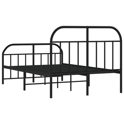 Bed Frame | Black | Powder-Coated Steel | 120x190 cm | Bed Frame