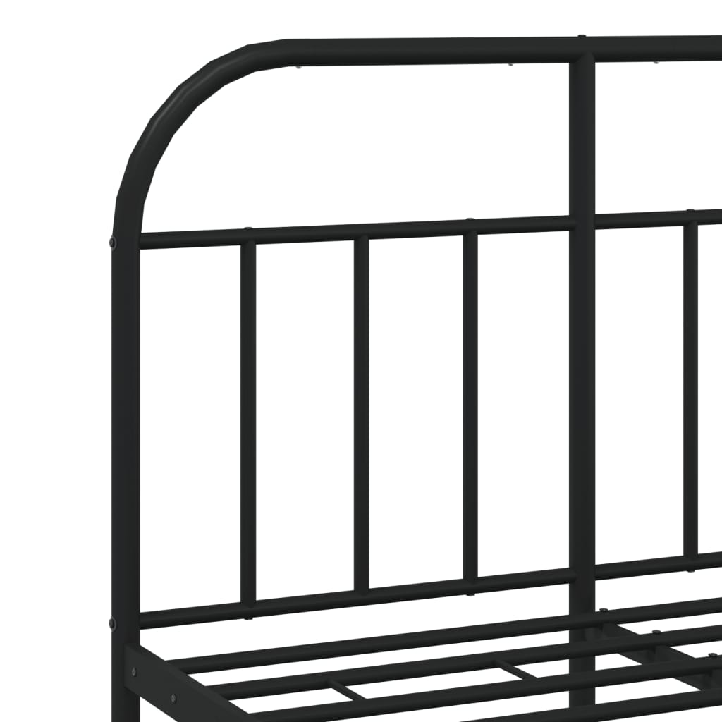 Bed Frame | Black | Powder-Coated Steel | 120x190 cm | Bed Frame