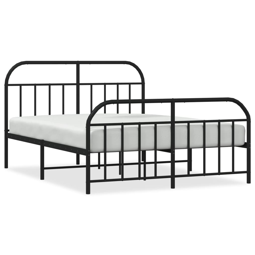 Bed Frame | Black | Powder-Coated Steel | Double | Bed Frame