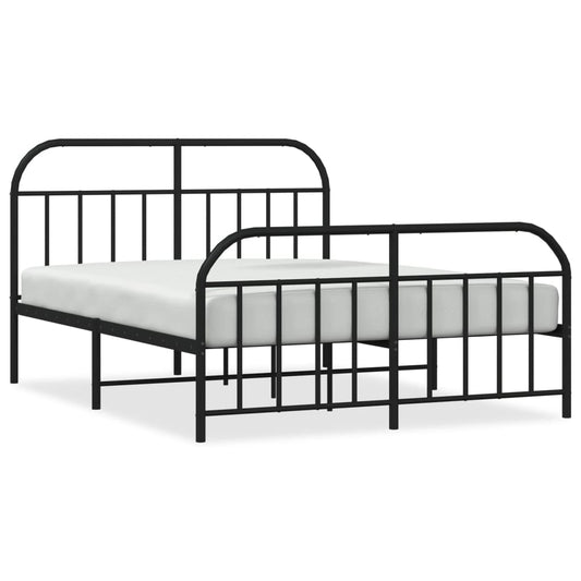 Bed Frame | Black | Powder-Coated Steel | Double | Bed Frame