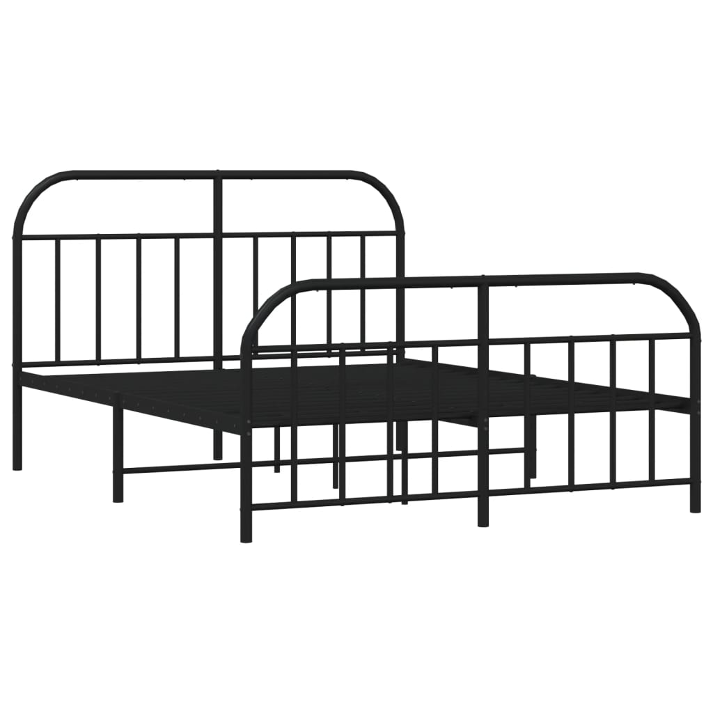 Bed Frame | Black | Powder-Coated Steel | Double | Bed Frame