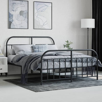 Bed Frame | Black | Powder-Coated Steel | Double | Bed Frame