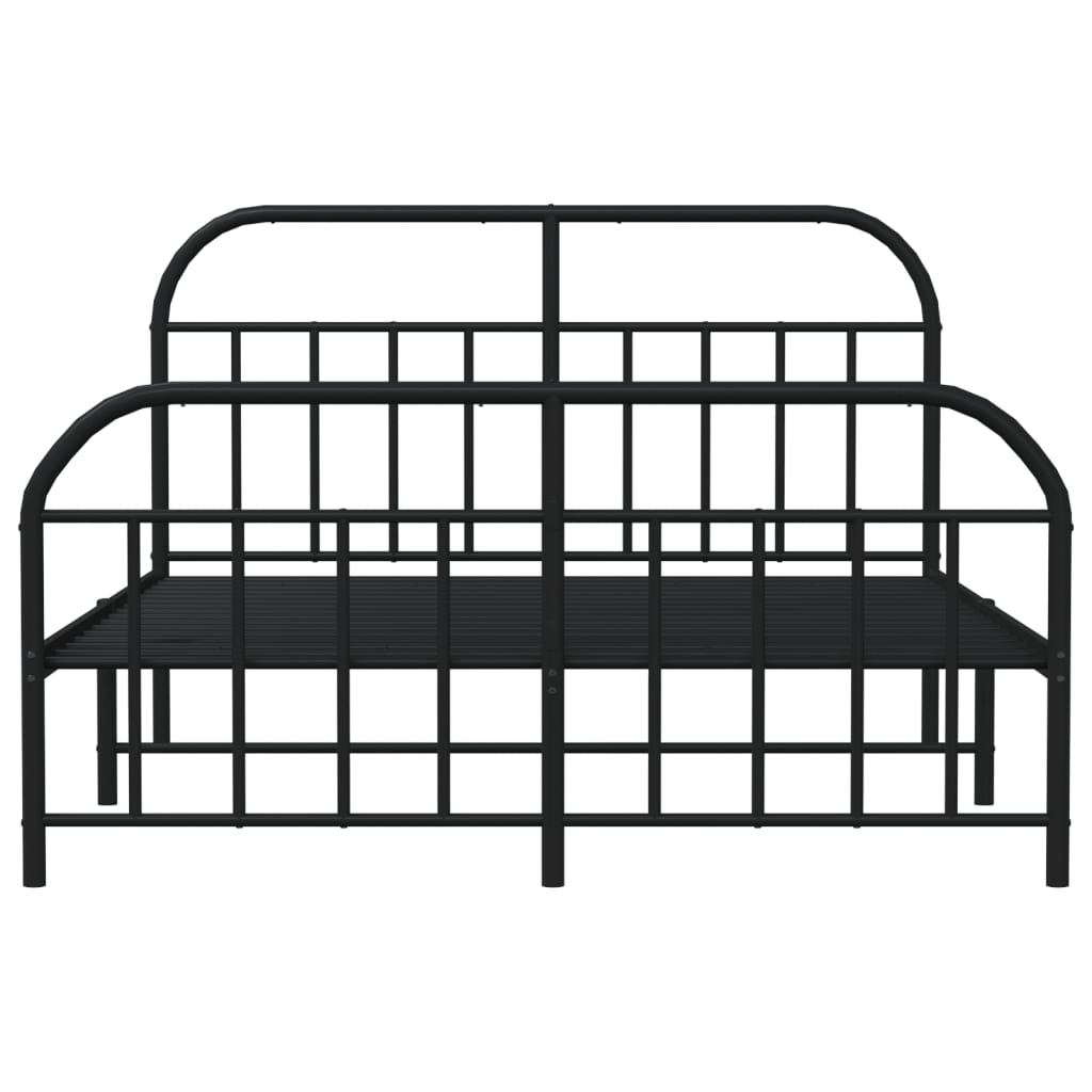 Bed Frame | Black | Powder-Coated Steel | Double | Bed Frame