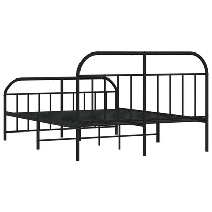 Bed Frame | Black | Powder-Coated Steel | Double | Bed Frame