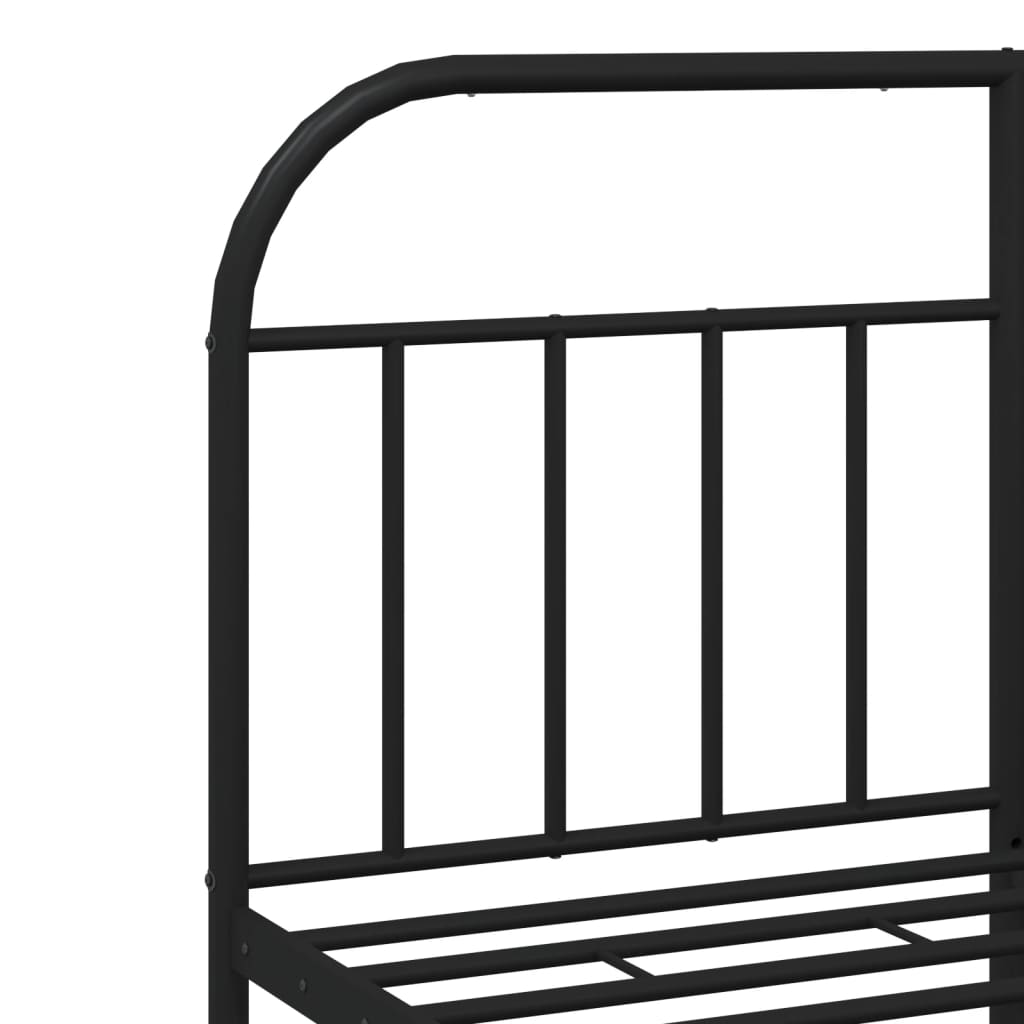 Bed Frame | Black | Powder-Coated Steel | Double | Bed Frame