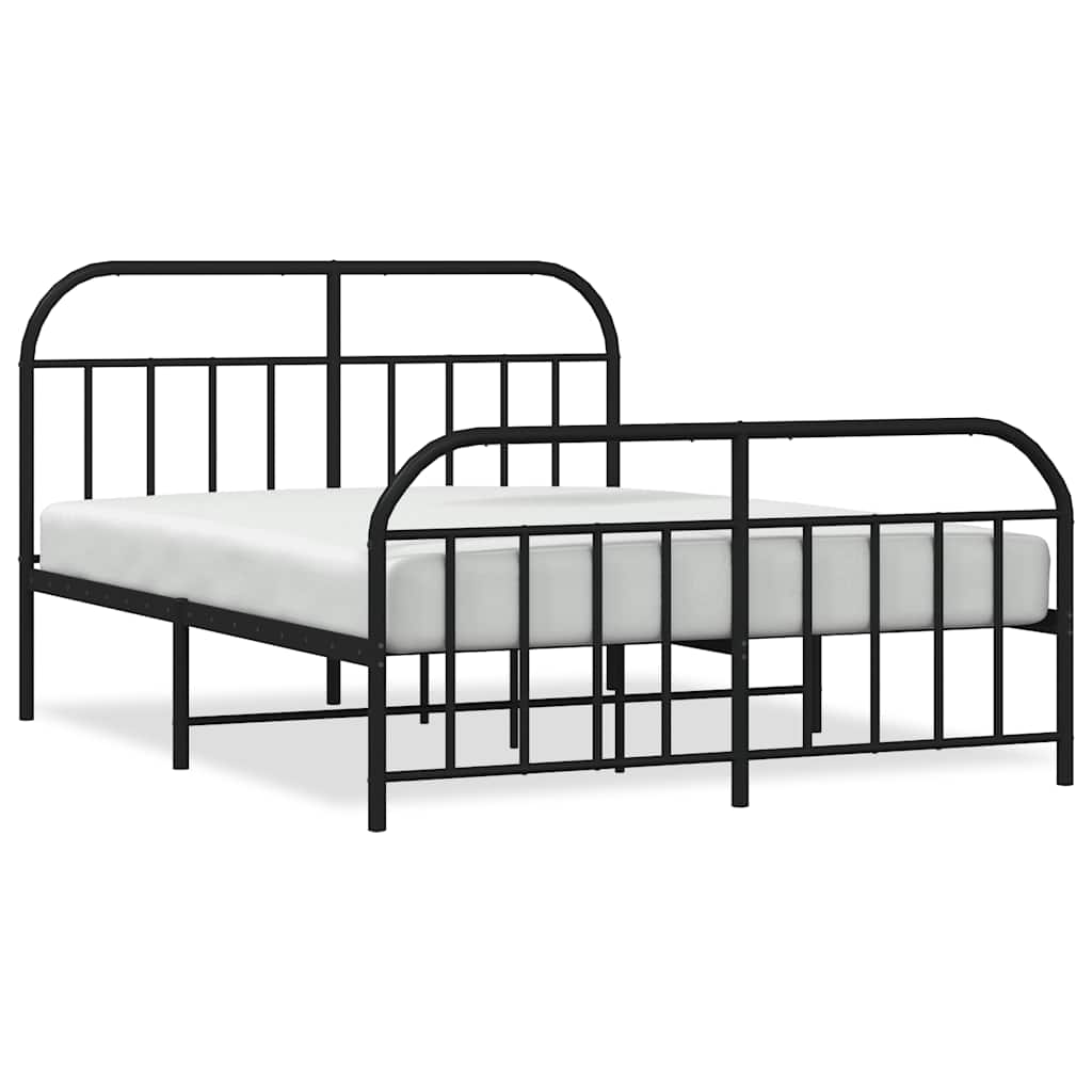 Bed Frame | Black | Powder-Coated Steel | 160 x 200 cm | Bed Frame