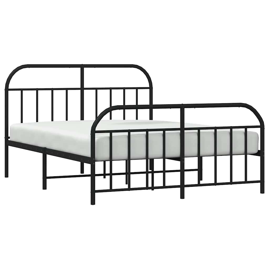 Bed Frame | Black | Powder-Coated Steel | 160 x 200 cm | Bed Frame