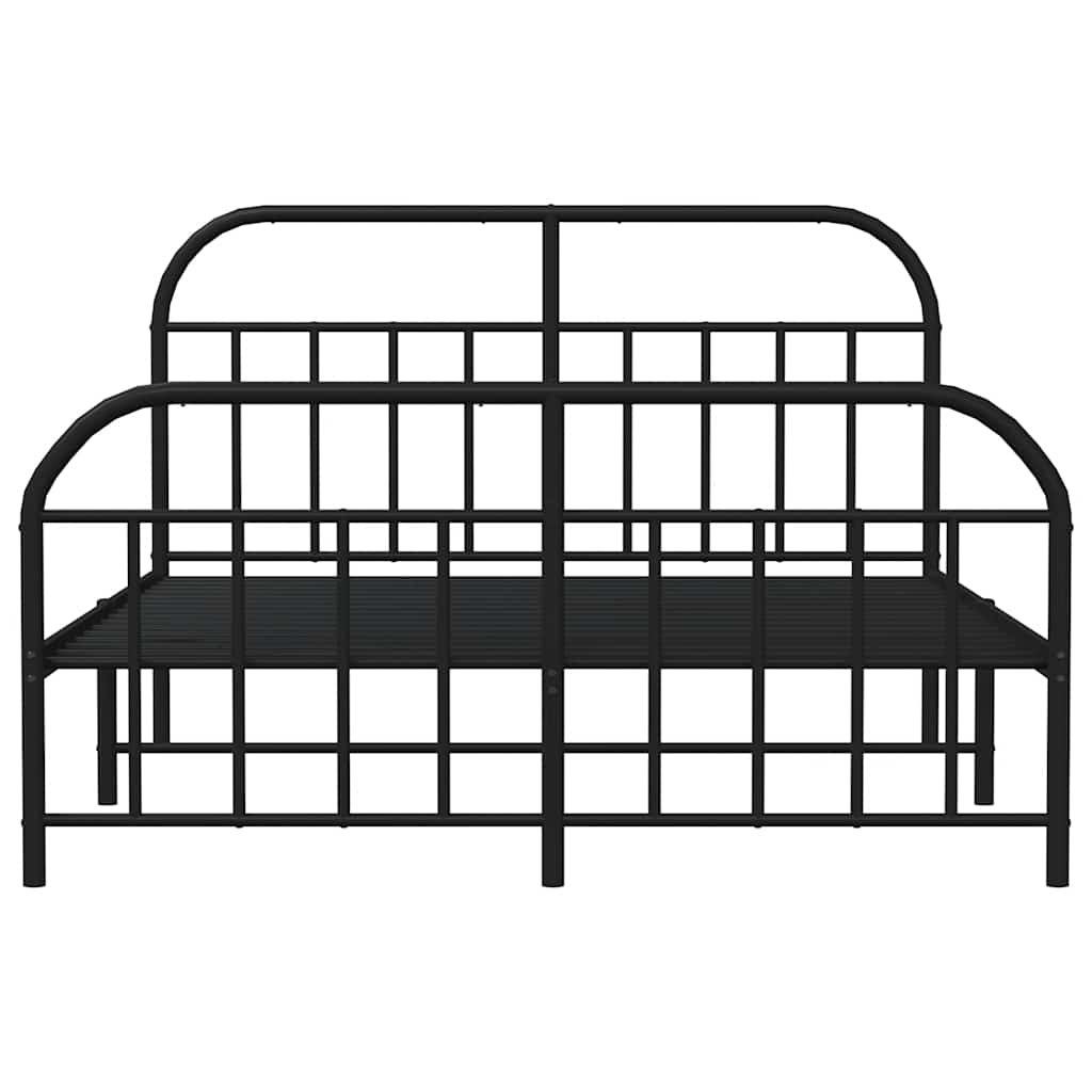 Bed Frame | Black | Powder-Coated Steel | 160 x 200 cm | Bed Frame