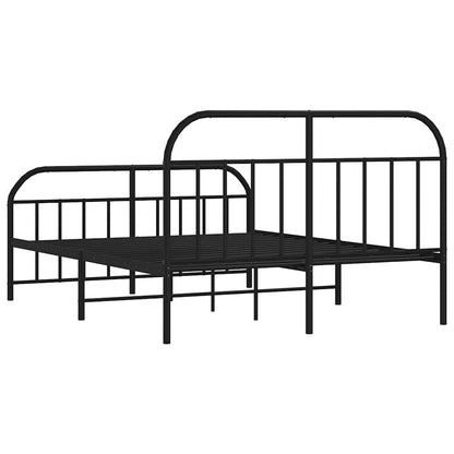 Bed Frame | Black | Powder-Coated Steel | Large | Bed Frame | Rectangular