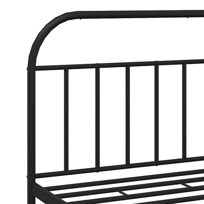 Bed Frame | Black | Powder-Coated Steel | Large | Bed Frame | Rectangular