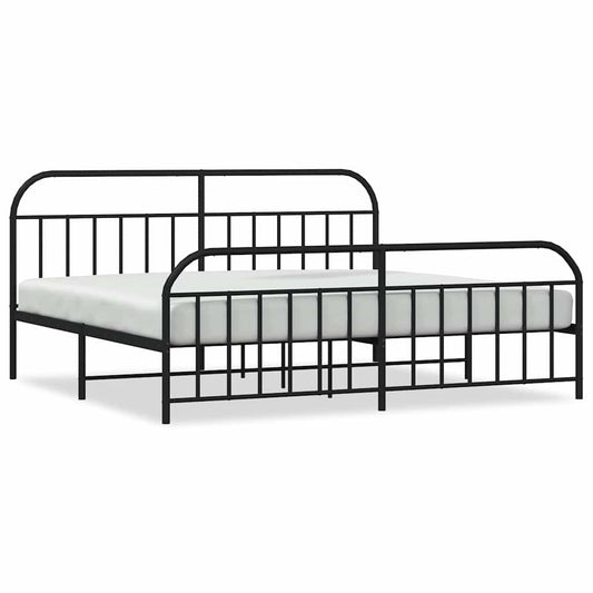 Bed Frame | Black | Powder-Coated Steel | Double-sized | Bed Frame