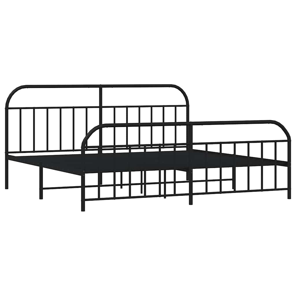 Bed Frame | Black | Powder-Coated Steel | Double-sized | Bed Frame