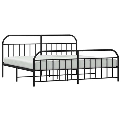 Bed Frame | Black | Powder-Coated Steel | Double-sized | Bed Frame