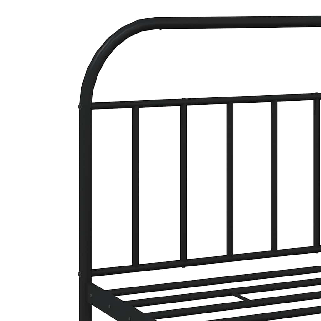 Bed Frame | Black | Powder-Coated Steel | Double-sized | Bed Frame