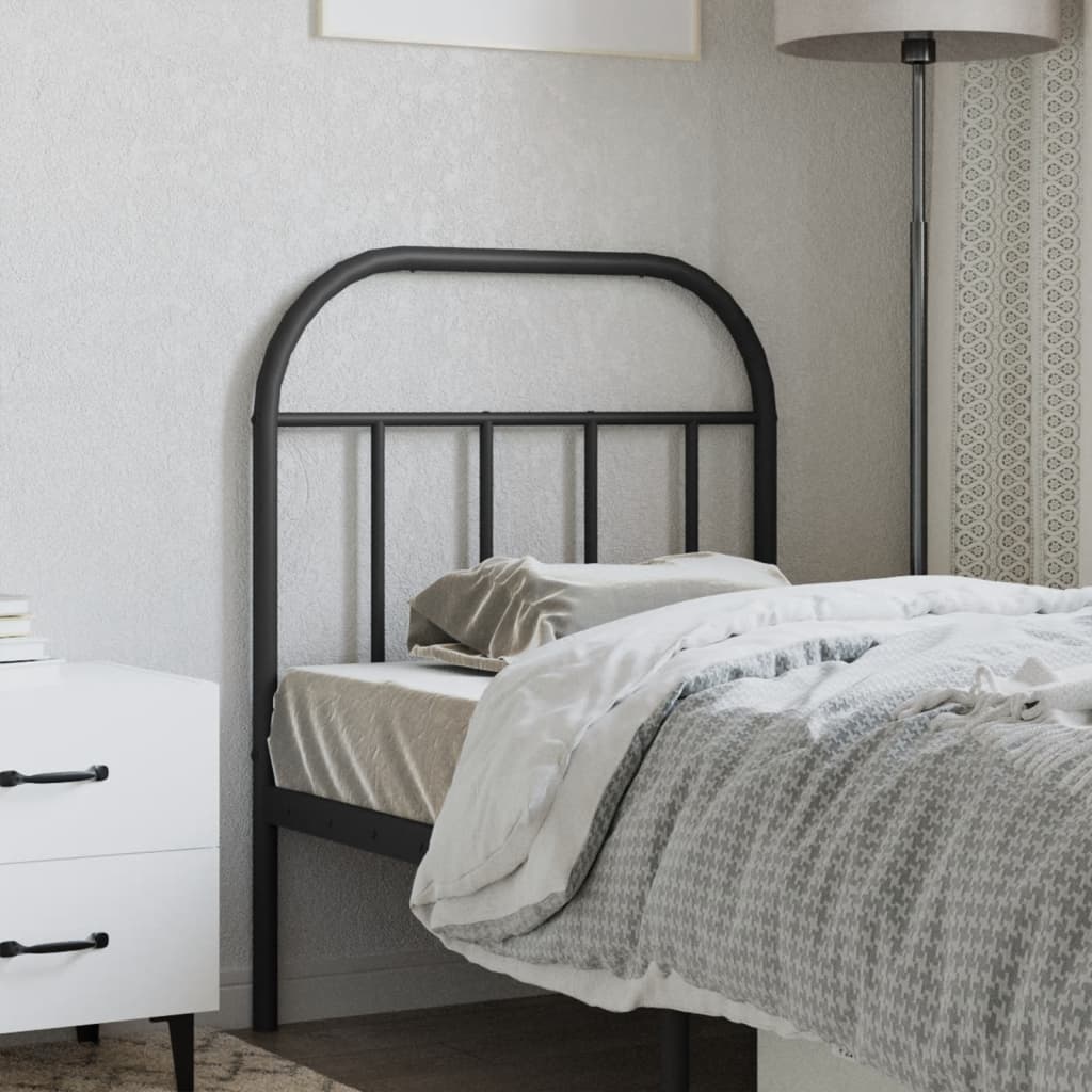 Headboard | Black | Steel | 75 cm Width | Durable | Headboard