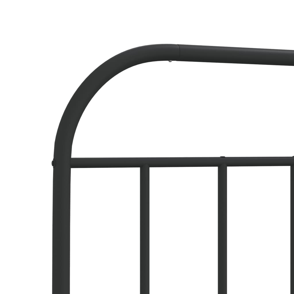 Metal Replace Headboard Black 80 cm