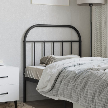 Headboard | Black | Steel | Single |  Durable  | Headboard | Rectangular