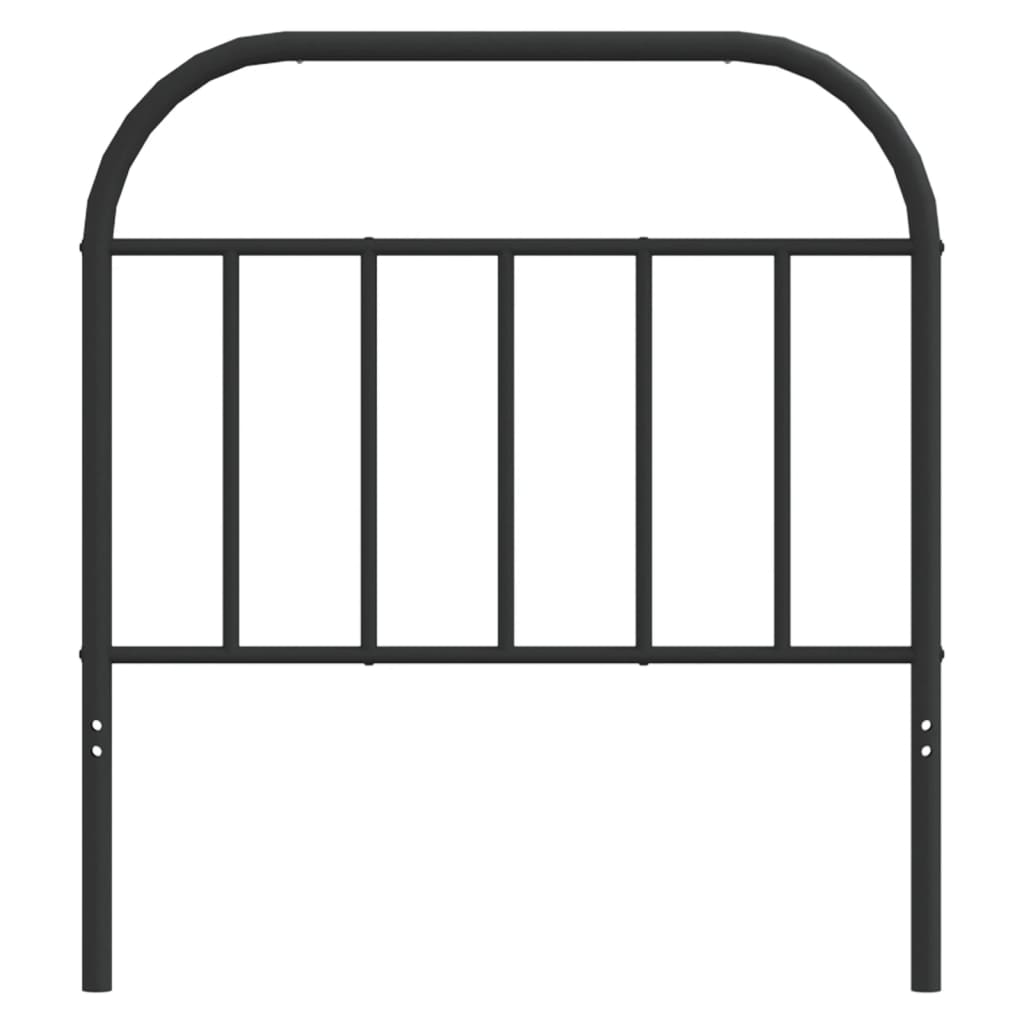 Headboard | Black | Steel | Single |  Durable  | Headboard | Rectangular