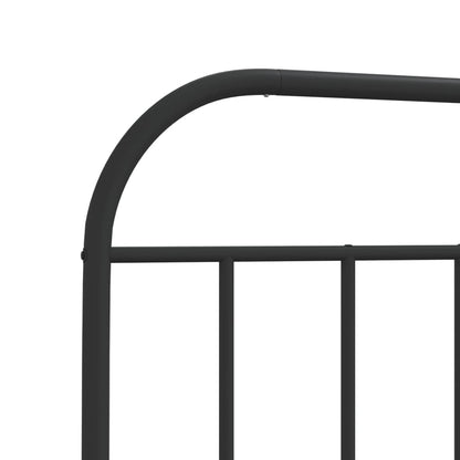 Headboard | Black | Powder-Coated Steel | 120 cm wide | Stylish Look