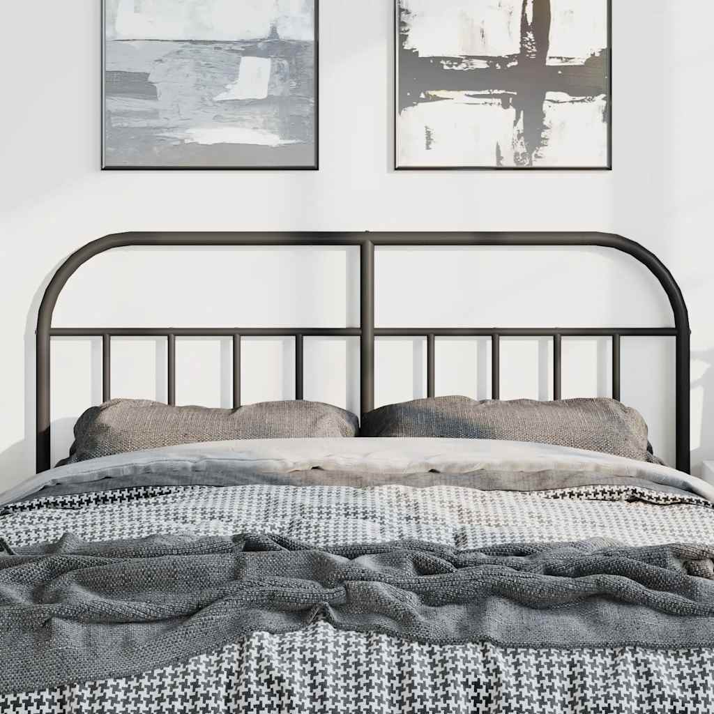 Metal Replace Headboard Black 150 cm