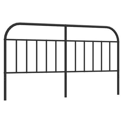 Headboard | Black | Powder-Coated Steel | Double |  Sleek  | Headboard