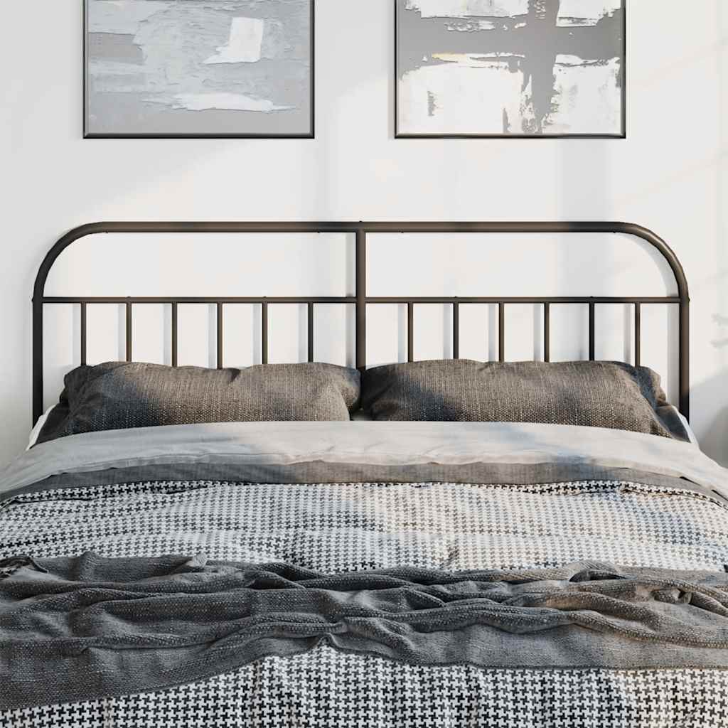 Metal Replace Headboard Black 193 cm
