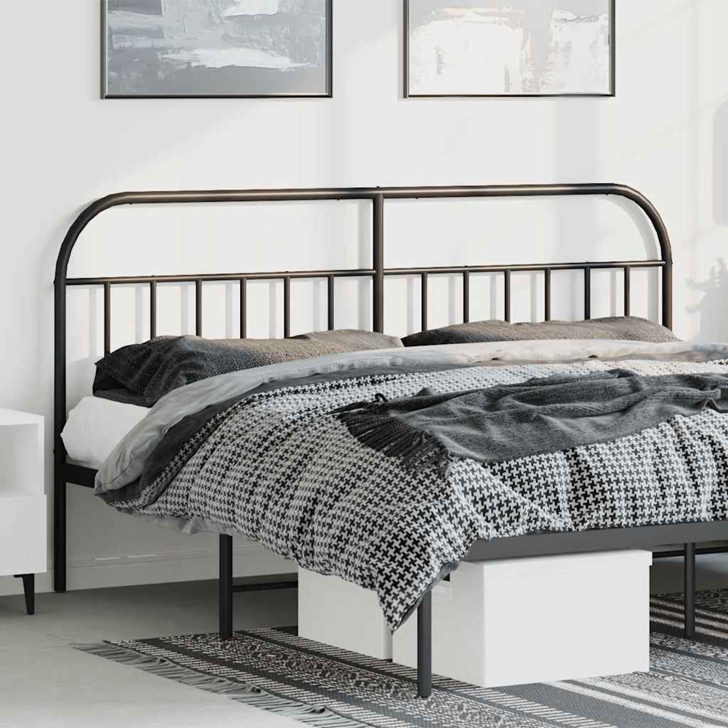 Metal Replace Headboard Black 193 cm