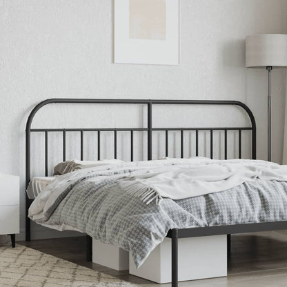 Metal Replace Headboard Black 200 cm