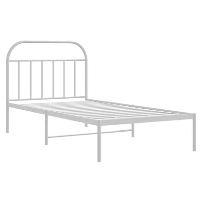 Bed Frame | White | Powder-Coated Steel | Single | Bed Frame