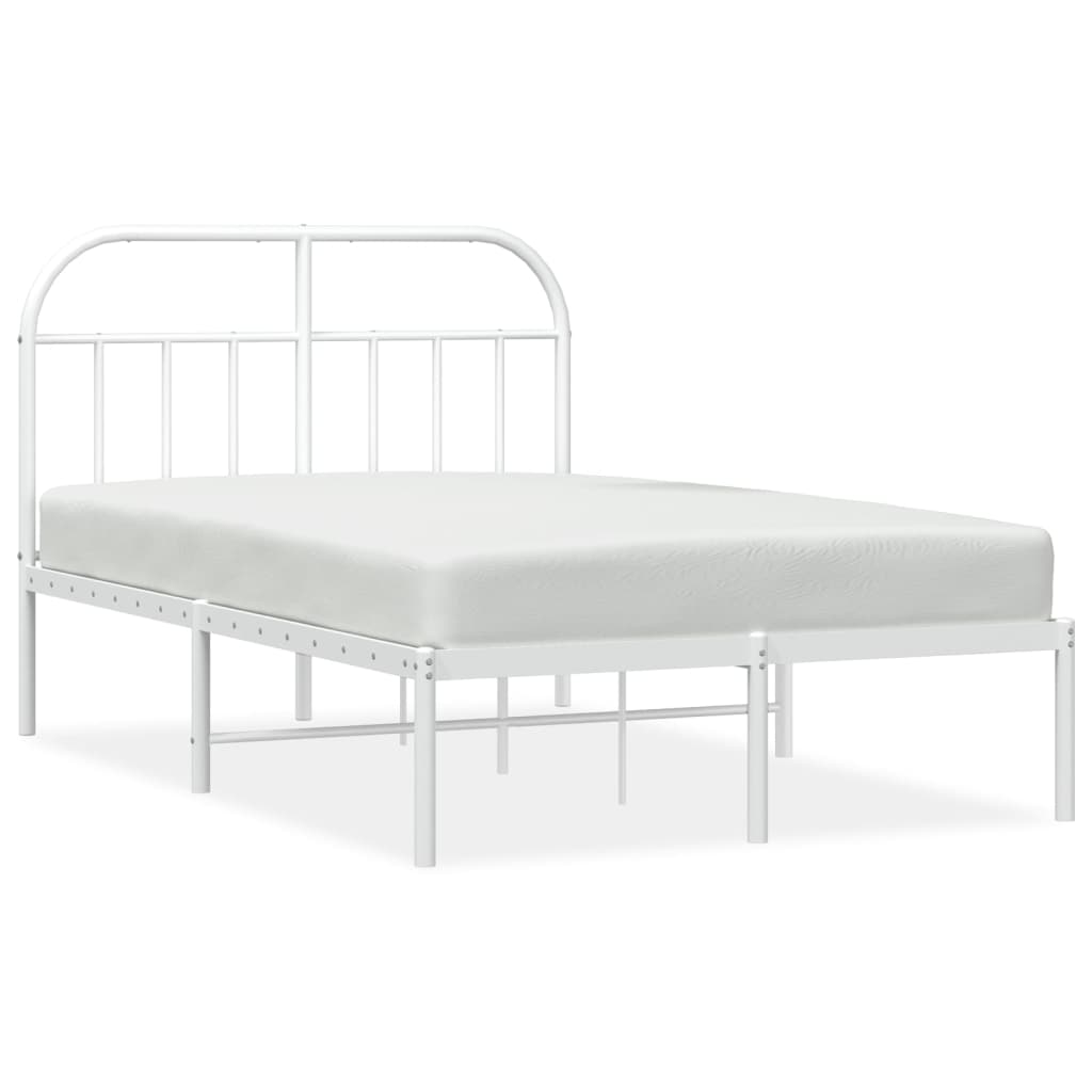 Bed Frame | White | Powder-Coated Steel | Small Double | Bed Frame