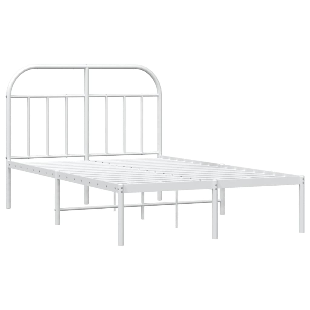 Bed Frame | White | Powder-Coated Steel | Small Double | Bed Frame