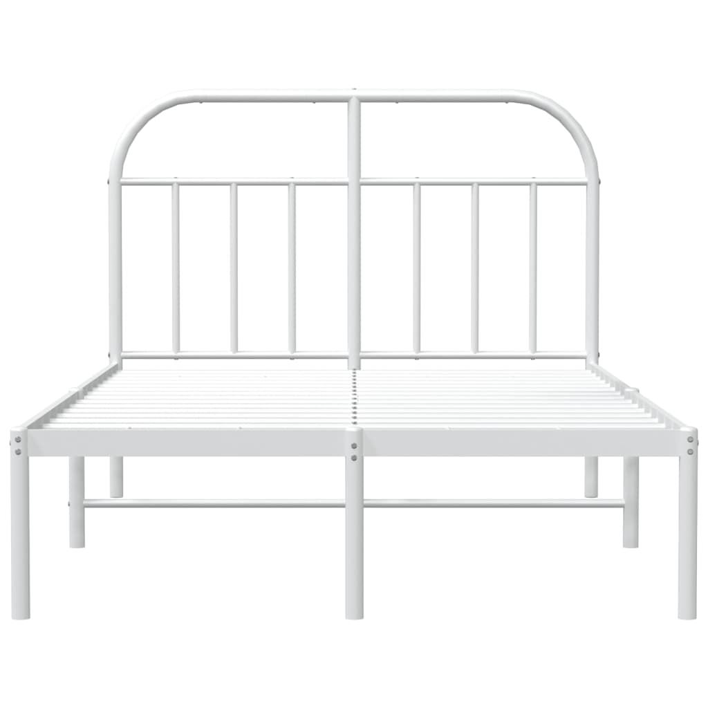Bed Frame | White | Powder-Coated Steel | Small Double | Bed Frame