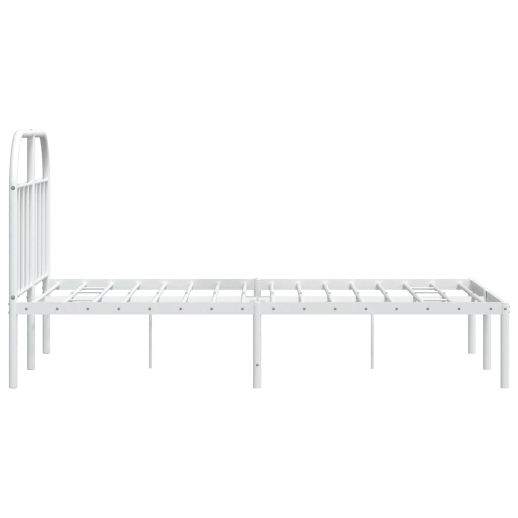 Bed Frame | White | Powder-Coated Steel | Small Double | Bed Frame