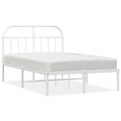 Bed Frame | White | Powder-coated Steel | Double | Bed Frame