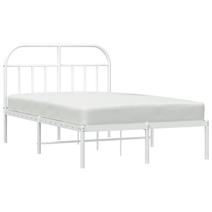 Bed Frame | White | Powder-coated Steel | Double | Bed Frame