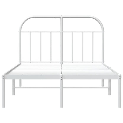Bed Frame | White | Powder-coated Steel | Double | Bed Frame